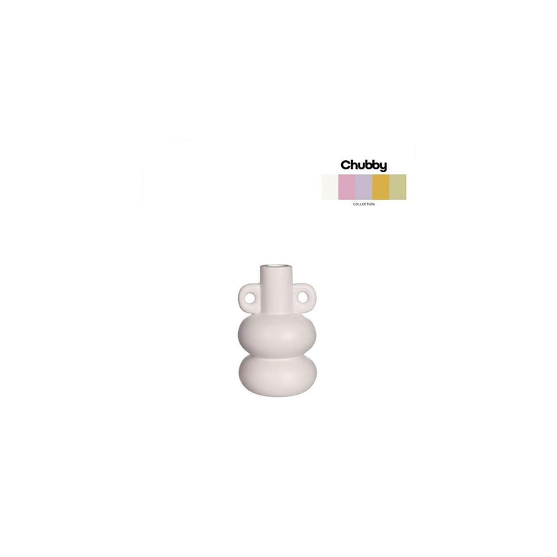 Ideas 4 seasons chubby kaarsenhouder h12cm off white