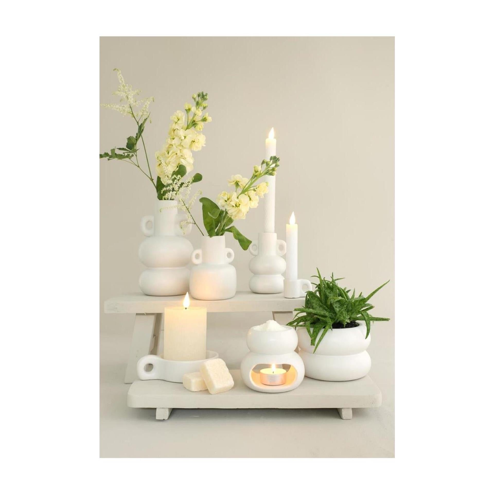 Ideas 4 seasons chubby kaarsenhouder h12cm off white