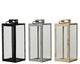 Decoris lantaarn metaal h48cm b18,5cm verkrijgbaar in zwart, lichtgrijs of beige
