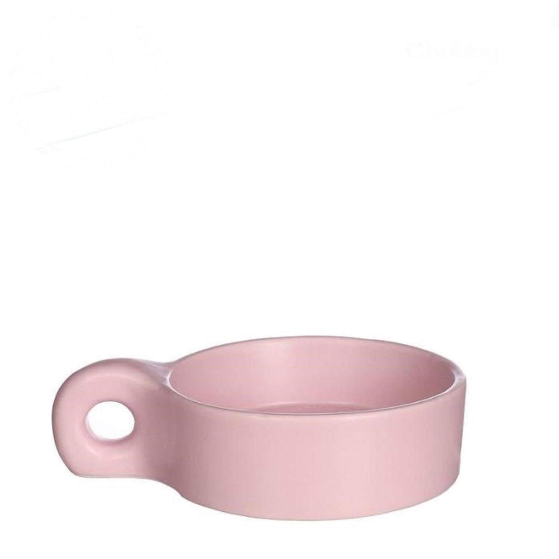 Ideas 4 seasons chubby kaarsenhouder roze 13,5x9,5x3,3cm