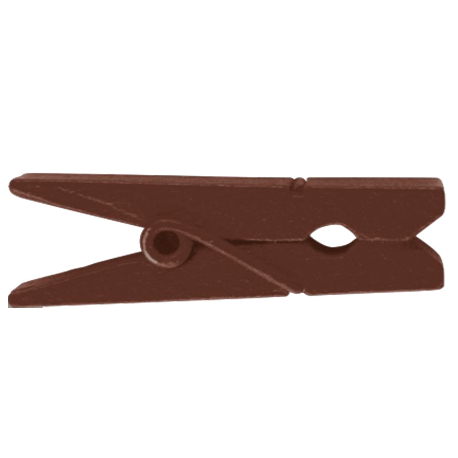 Vaessen creative • wasknijpers hout 3,5cm 12pcs chocolade