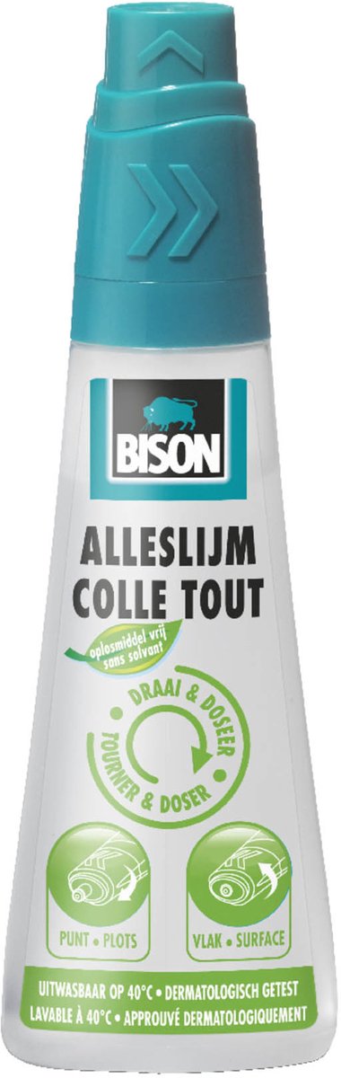 Bison alleslijm draai doseer oplosmiddelvrij 90 ml