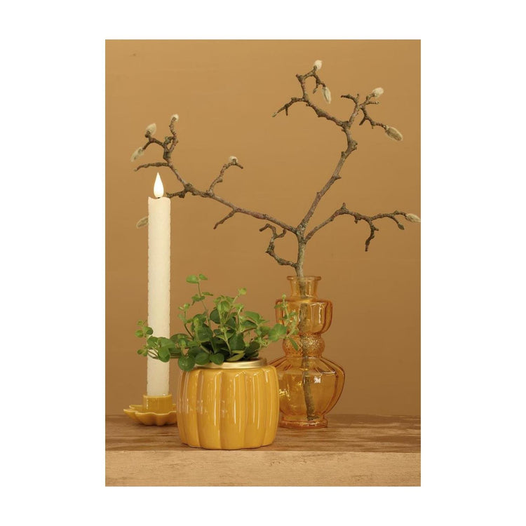 Ideas 4 seasons bloempot pouff mosterd ø9,5xh7,6cm