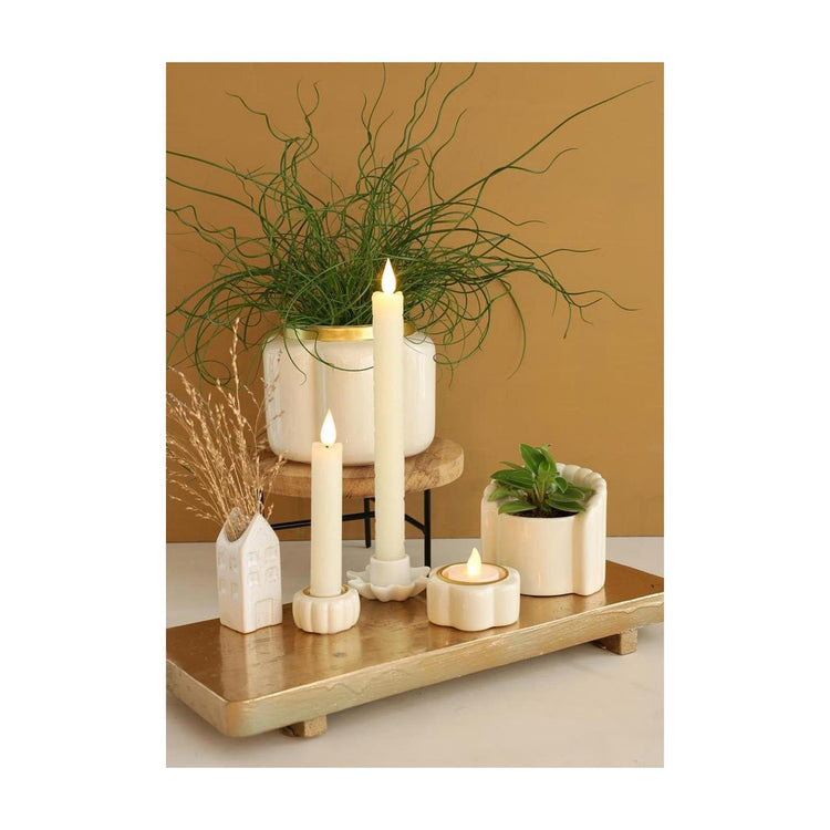 Ideas 4 seasons bloempot pouff stoel crème ø8,4x9x9,5cm