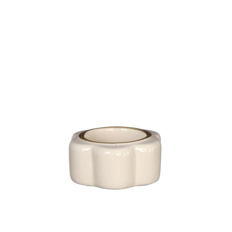 Ideas 4 seasons theelichthouder pouff crème ø7xh3,4cm
