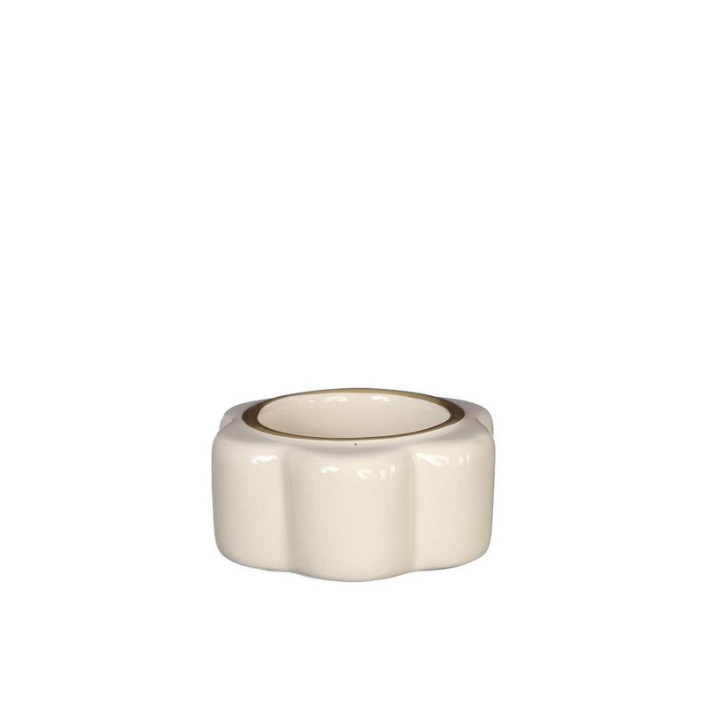 Ideas 4 seasons theelichthouder pouff crème ø7xh3,4cm