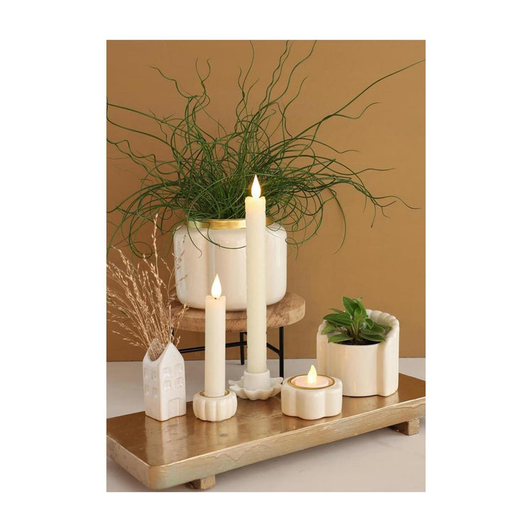 Ideas 4 seasons theelichthouder pouff crème ø7xh3,4cm