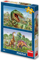 Dinotoys dino puzzel - battle of the dinos - 2 x 48 stukjes