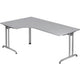 Bach hoekbureau hammerer vbs82 5 melamine 200x120cm grijs