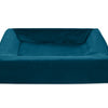 Bia bed Royal fluweel hoes voor hondenmand petrol