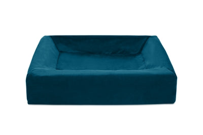 Bia bed Royal fluweel hoes voor hondenmand petrol