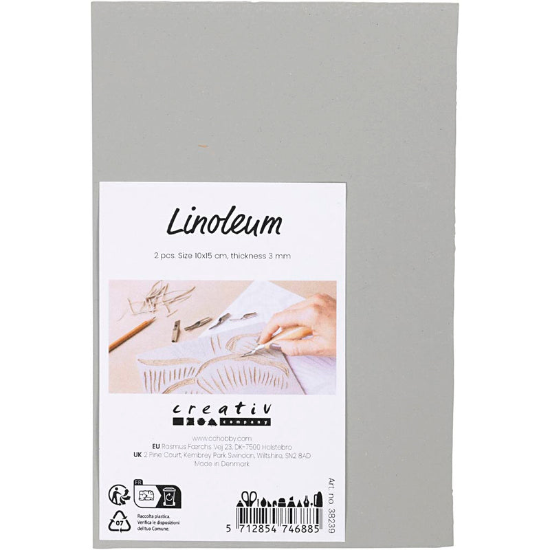 Creativ company https: www.cchobby.nl linoleum-afm-10x15-cm-dikte-3-mm-grijs-2-stuk-1-doos
