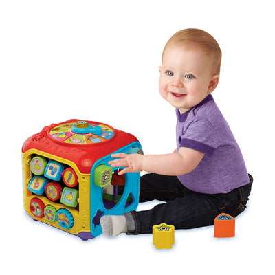Vtech baby activiteiten kubus - educatief babyspeelgoed - dieren, cijfers en kleuren - cadeau - van 9 tot 36 maanden - rood