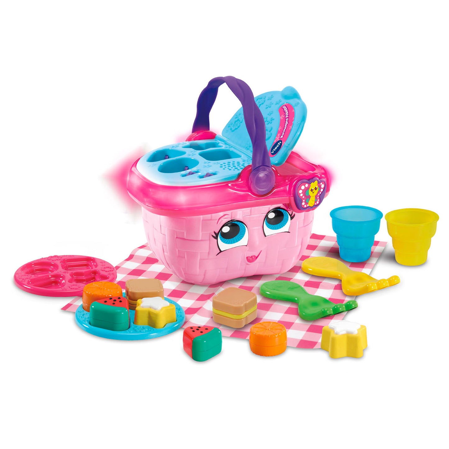 Vtech vormenpret picknickset - cadeau kinderen - educatief baby speelgoed - vormen, kleuren, etenswaren reacties - cadeau - 1 tot 4 jaar