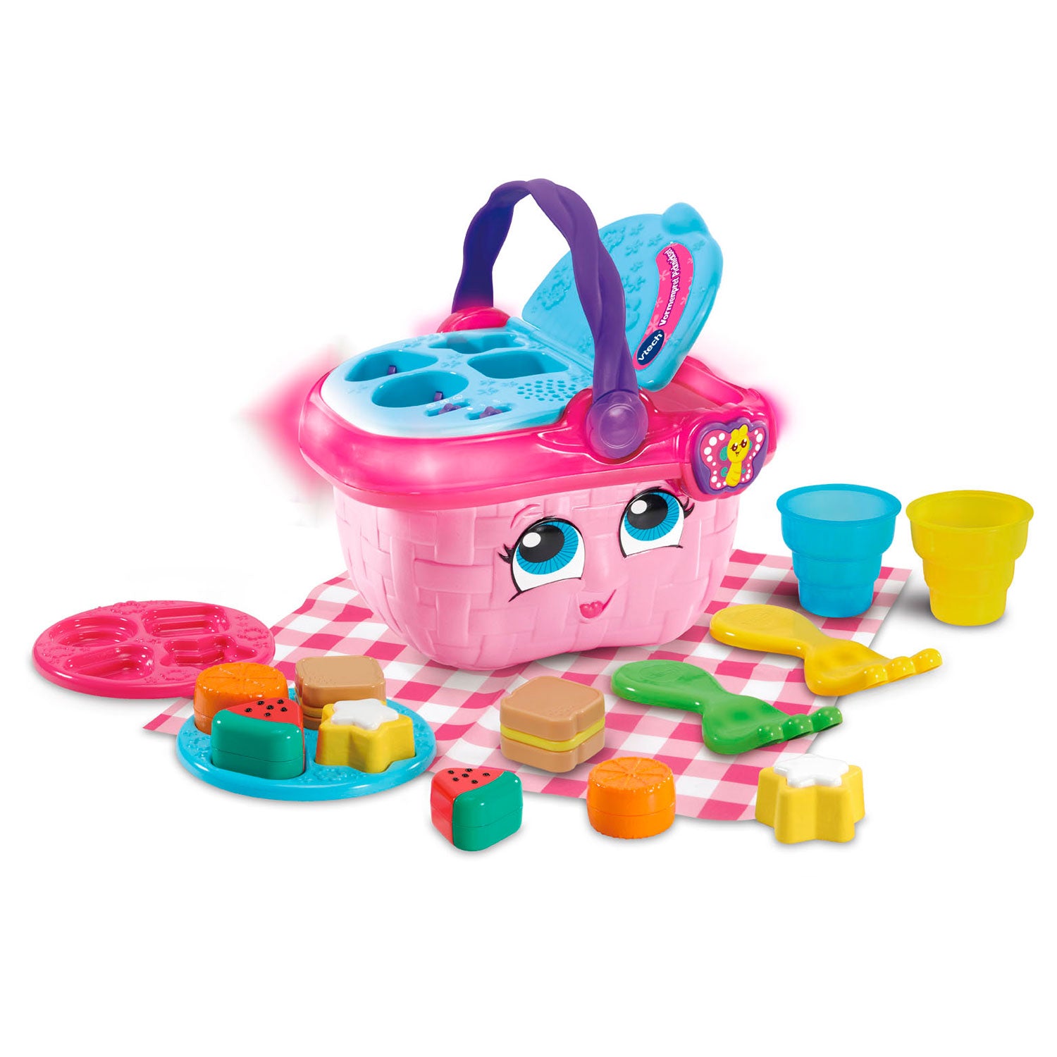 Vtech vormenpret picknickset - cadeau kinderen - educatief baby speelgoed - vormen, kleuren, etenswaren reacties - cadeau - 1 tot 4 jaar