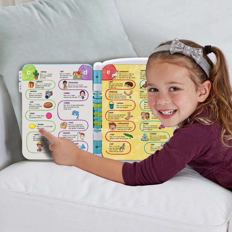 VTech Kinderboek Mijn interactief Woordenboek wit blauw groen