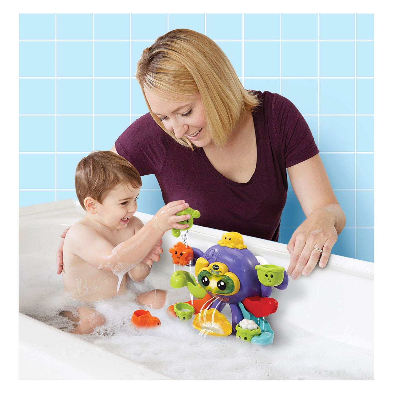 Vtech spetterpret badoctopus - badspeeltjes - badspeelgoed baby - rustgevende melodietjes liedjes - cadeau - speelgoed 1 tot 5 jaar