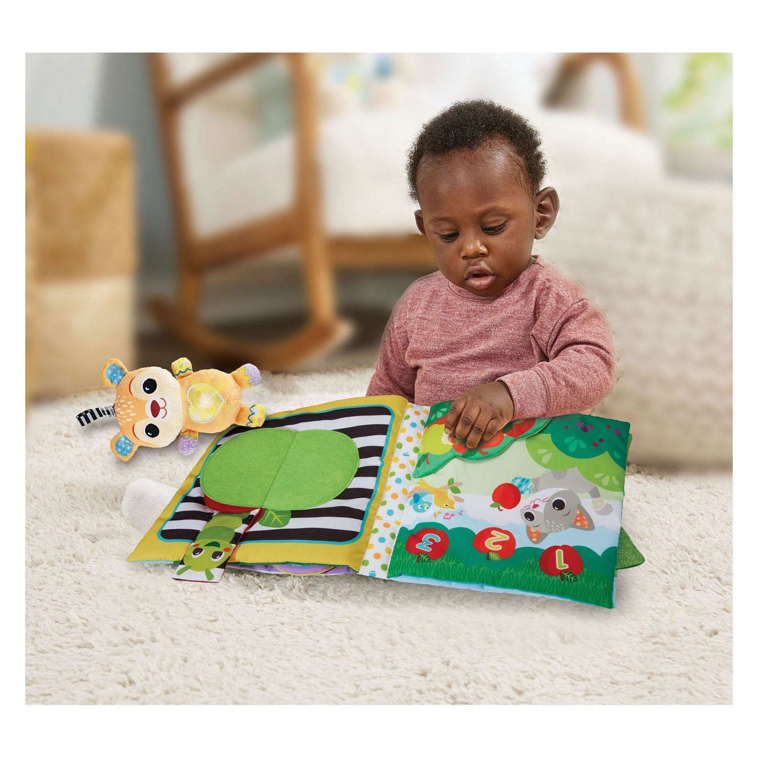 Vtech baby's grote knuffelboek - baby speelgoed - leert motoriek, muziek en geluiden - speelgoed vanaf 3 maanden