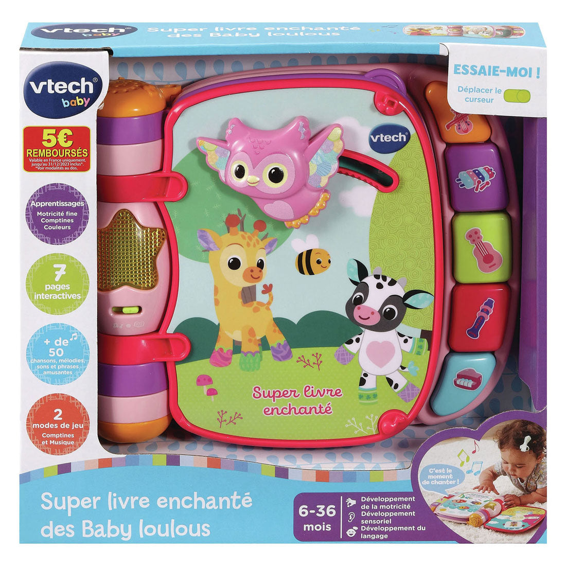 Vtech dierenvriendjes liedjesboek roze