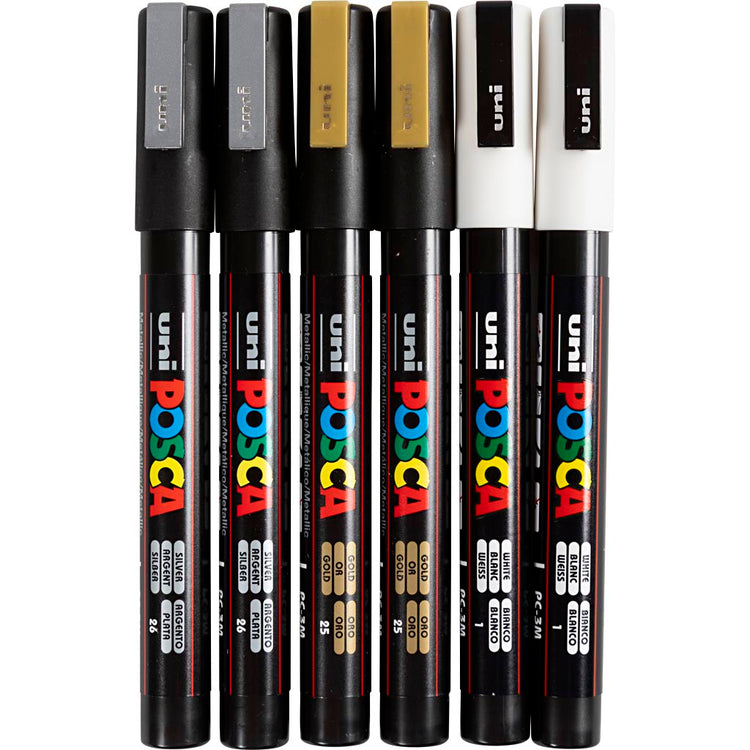 Https: www.cchobby.nl posca-marker-afm-pc-3m-lijndikte-0-9-1-3-mm-fijn-goud-zilver-wit-6-div-1-doos