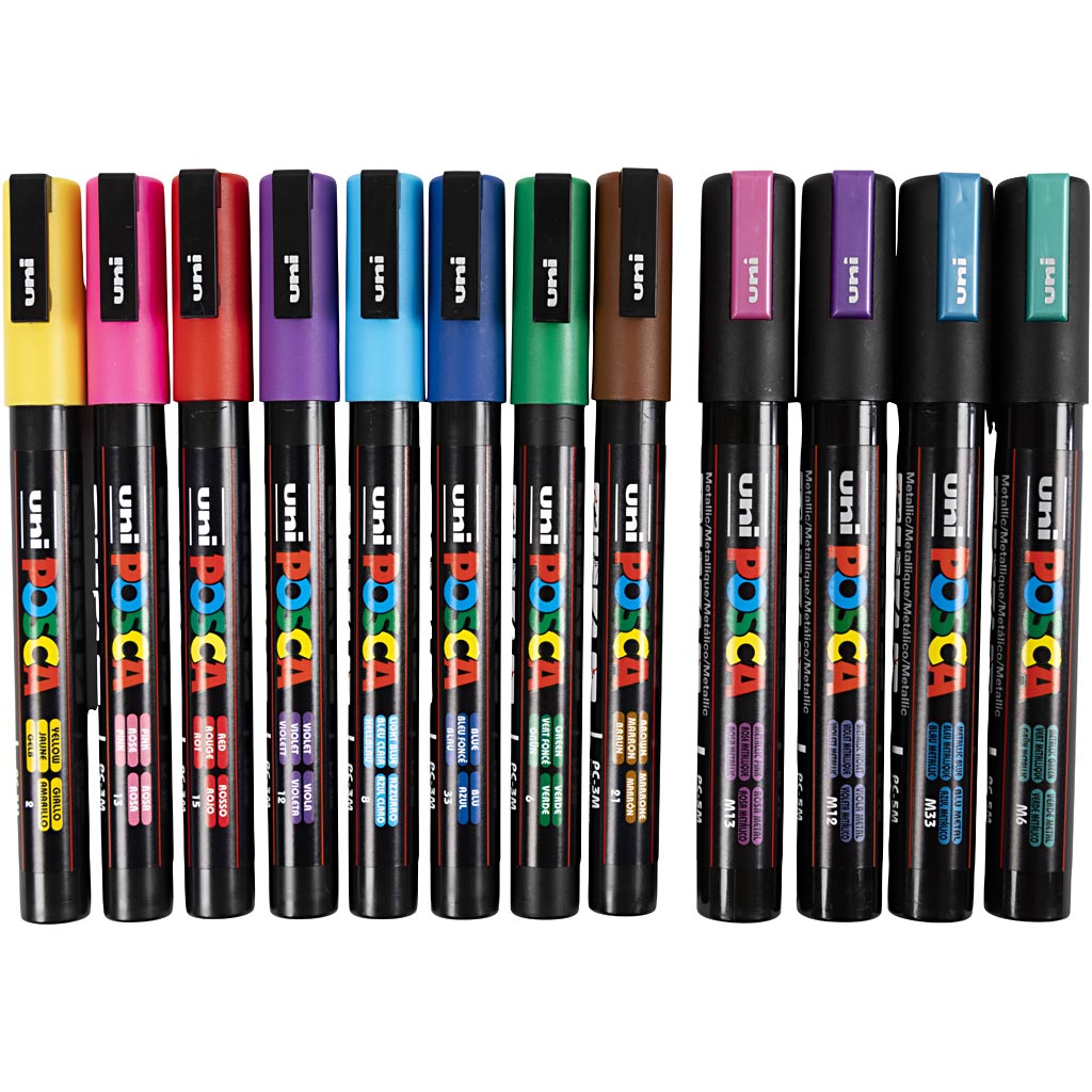 Https: www.cchobby.nl posca-marker-afm-pc-5m-pc-3m-lijndikte-0-9-1-3-2-5-mm-diverse-kleuren-12-div-1-doos