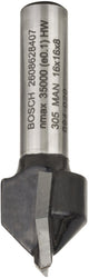 Bosch - v-groeffrezen 8 mm, d1 16 mm, l 16 mm, g 45 mm, 90°