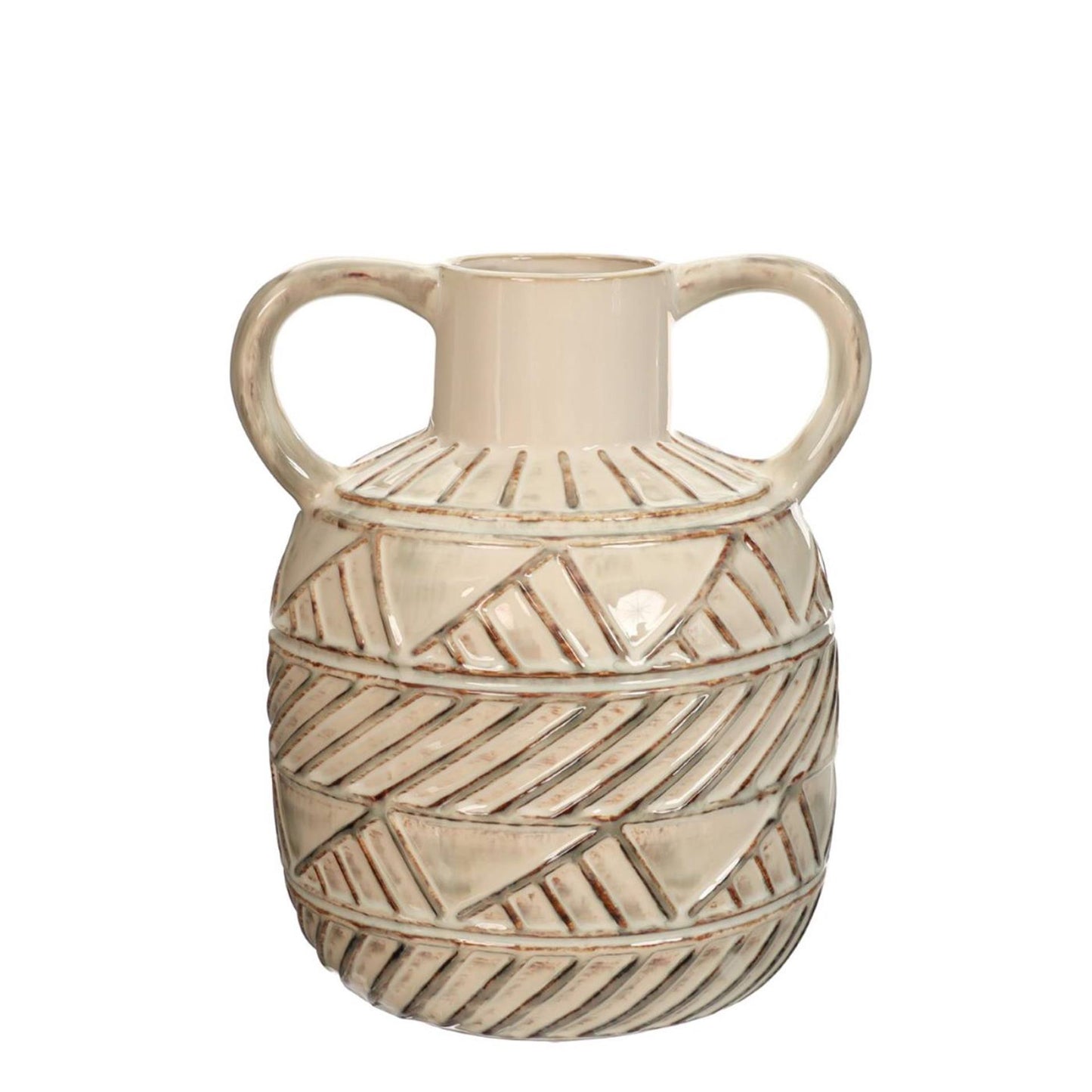 Ideas 4 seasons vaas bali keramiek 25x23x30 cm creme