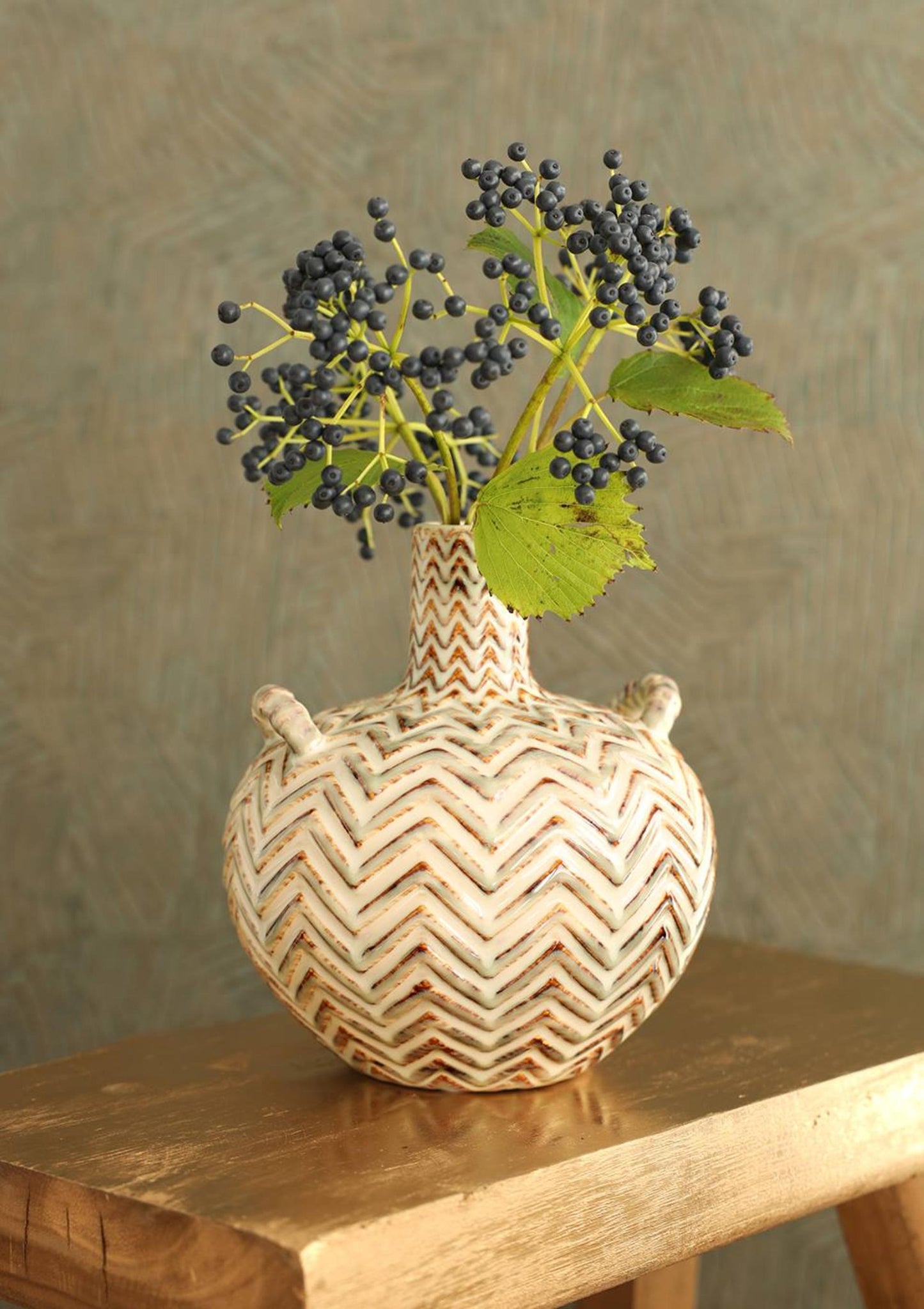 Ideas 4 seasons vaas bali dia.16x18 cm creme