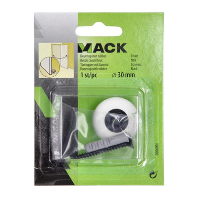 Mack 1069030 - deurstop met rubber zwart ø 30 mm 1 st pc | 6 stuks