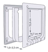 Trixie 4-weg kattenluik elektromagnetisch wit - afbeelding 3