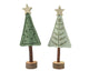 Decoris decoratief kerstboom van vilt, groen 8x4x20cm