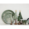 Decoris beeld kerstboom vilt groen 20cm