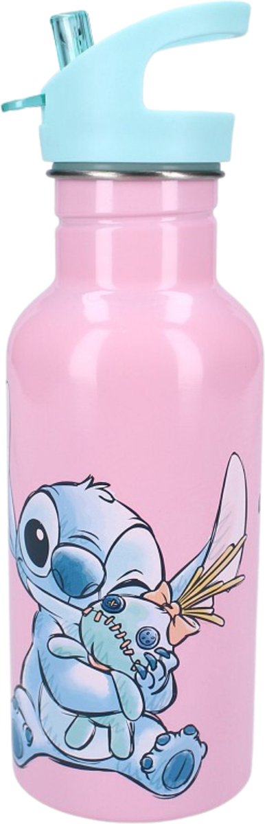 Vadobag lilo stitch drinkfles en schoolbeker - roze - stainless steel - 500 ml