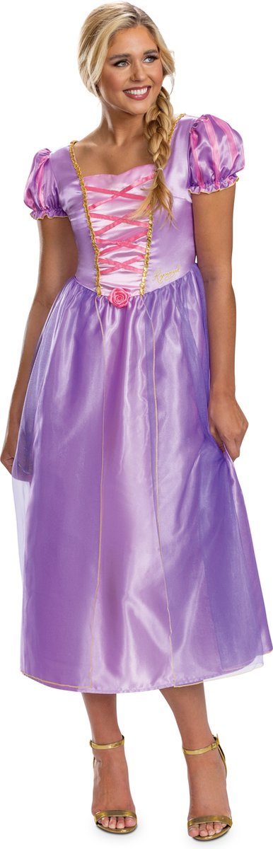 Disguise disney prinses - tangled, rapunzel jurk basic plus, maat m (8-10), volwassenen