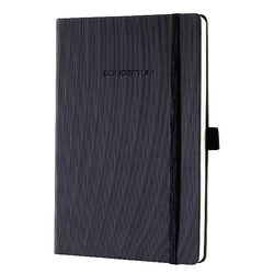 Notitieboek sigel a5 213x295x20mm 80g m2 zwart geruit