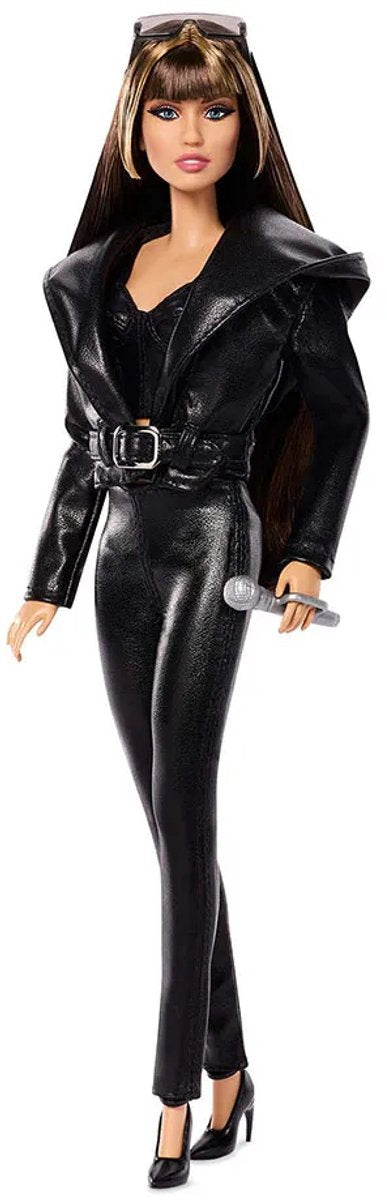 Barbie signature miley cyrus - verzamelpop in 2-delige outfit van kunstleer