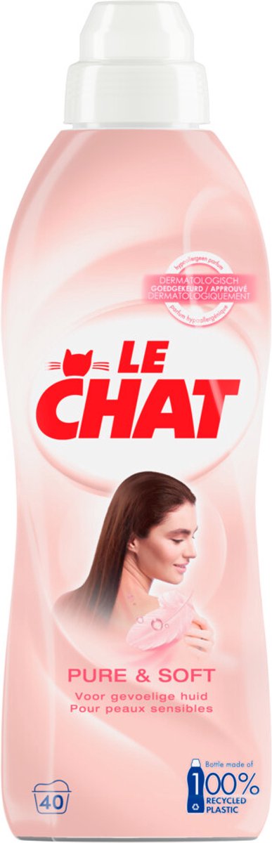 Le chat wasverzachter - pure soft - 40 wasbeurten - 12 x 880 ml - voordeelverpakking