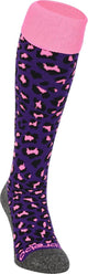 Brabo bc8450c socks cheetah purple unisex sportsokken - purple