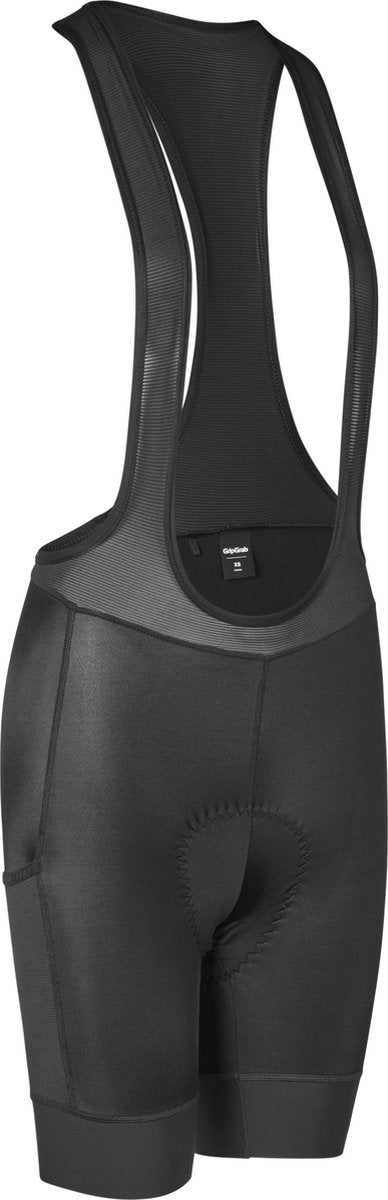 Gripgrab - w's ride korte fietsbroek met zeem en bretels voor dames wielrenbroek bib shorts - zwart - vrouwen - maat xs