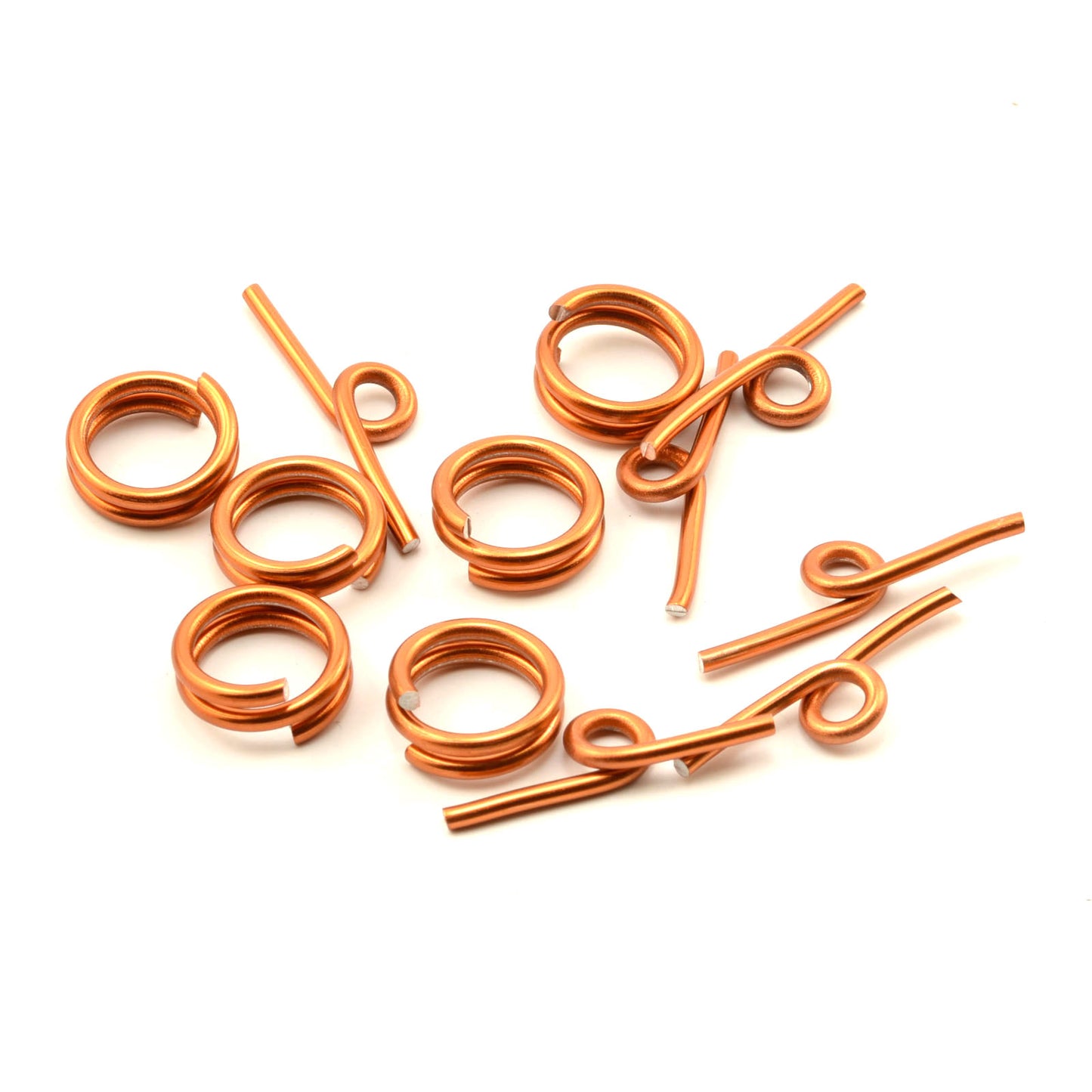 Vaessen creative • alu deco toggle clasp 6pcs orange copper