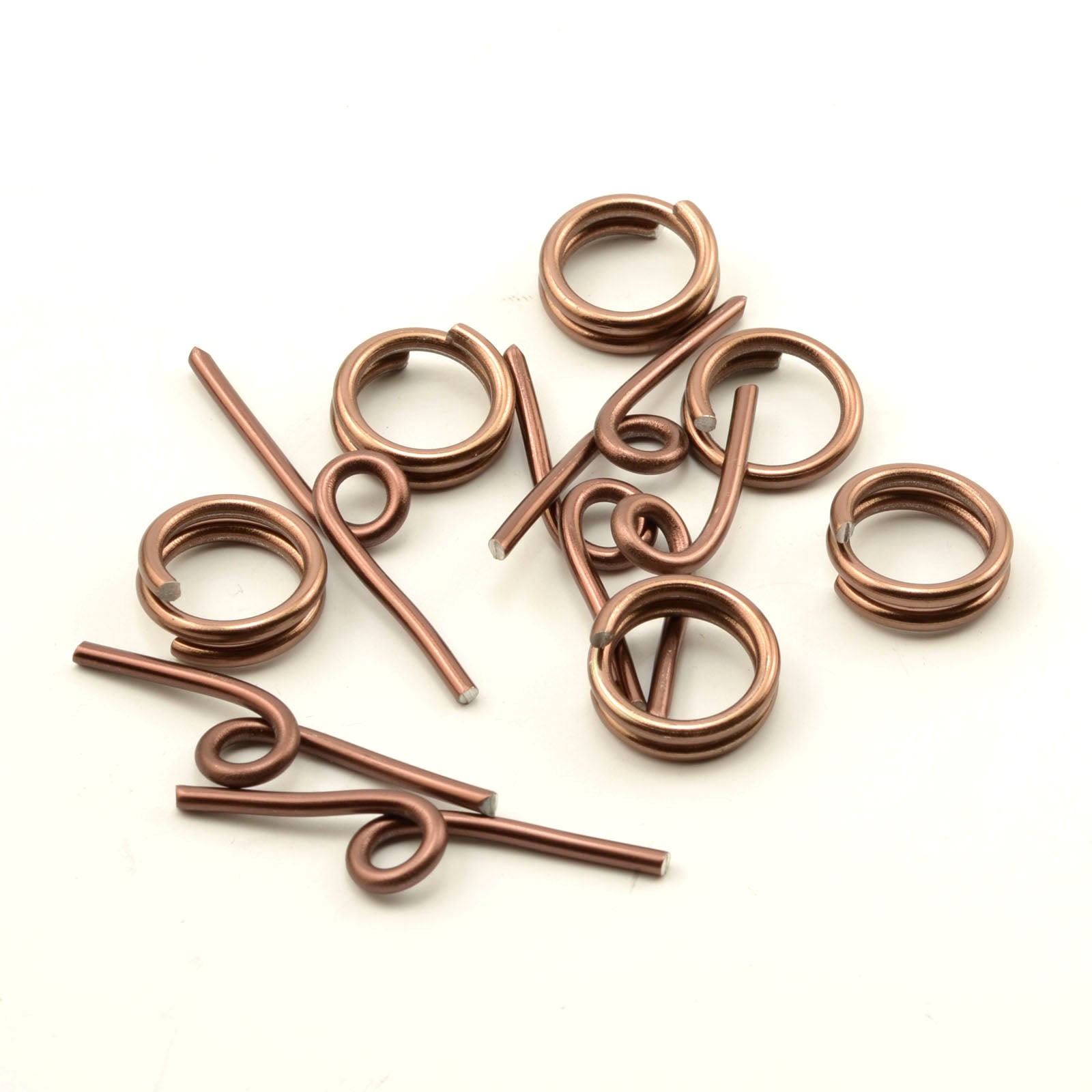 Vaessen creative • alu deco toggle clasp 6pcs chocolate
