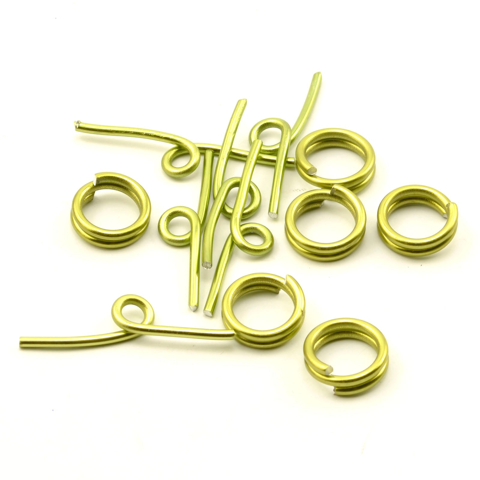 Vaessen creative • alu deco toggle clasp 6pcs apple green