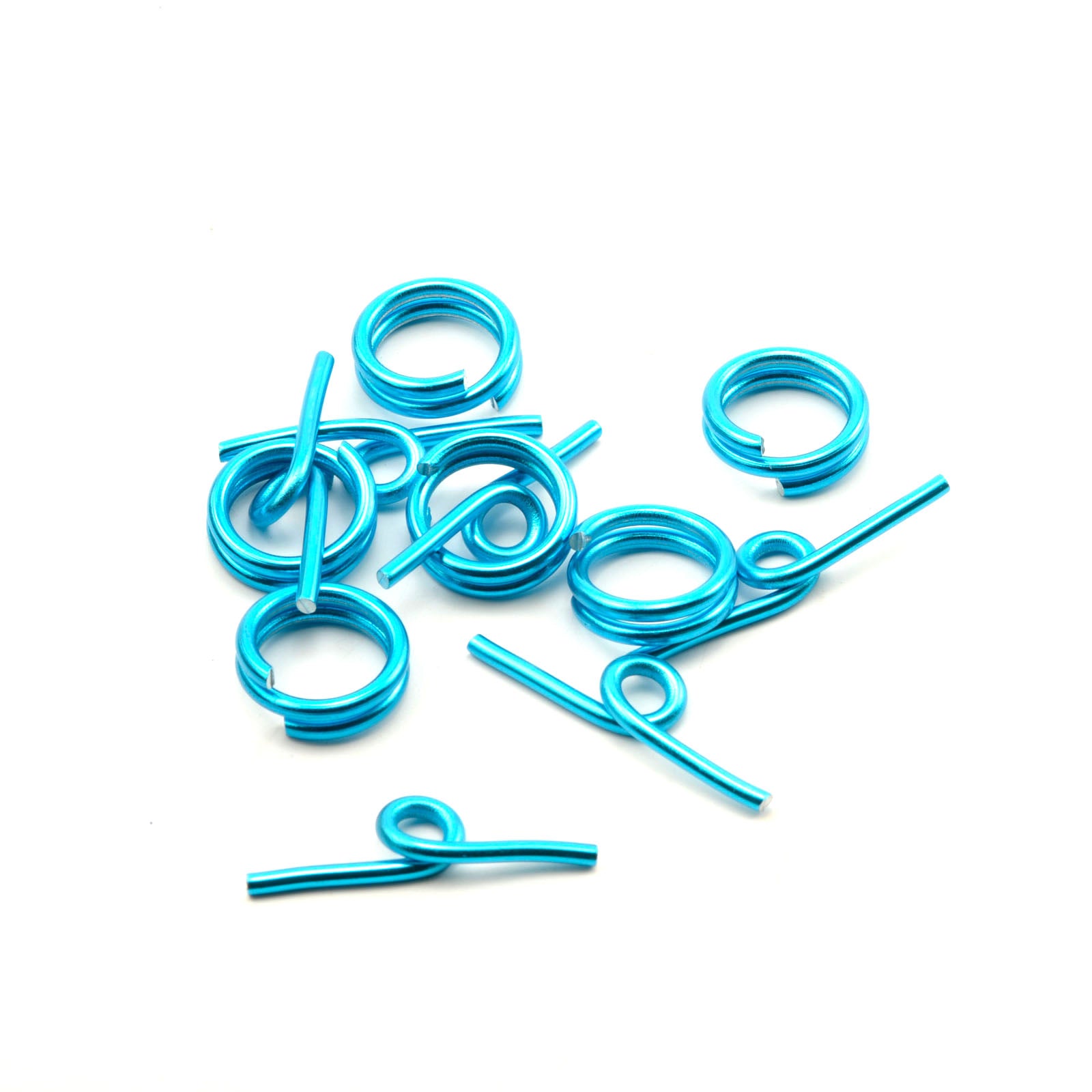 Vaessen creative • alu deco toggle clasp 6pcs turquoise