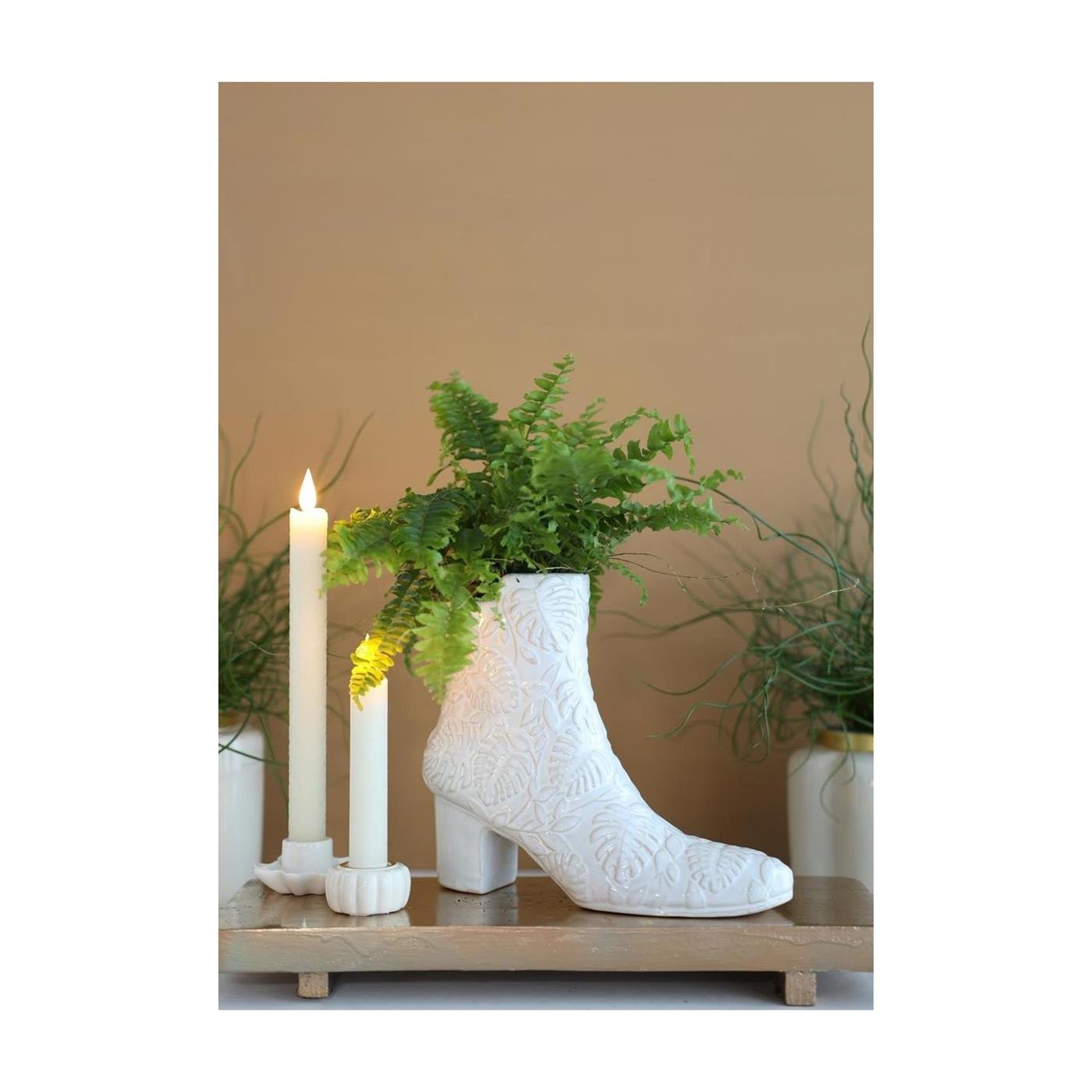 Ideas 4 seasons vaas bootie crème ø7x22x19cm