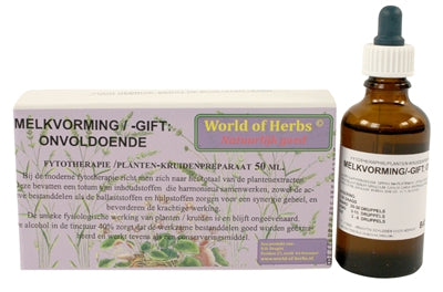 World of herbs Fytotherapie onvoldoende melkvorming -gift