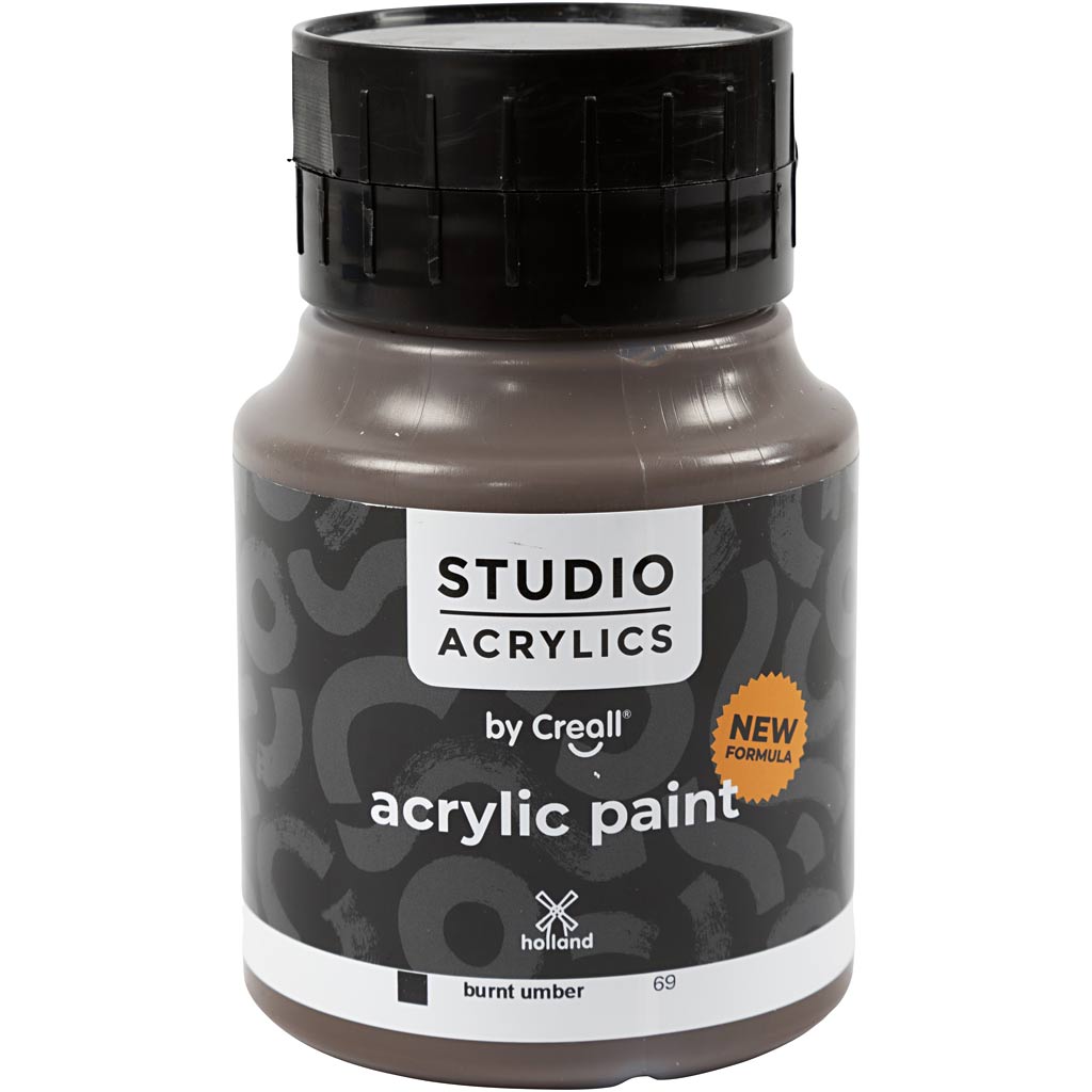 Https: www.cchobby.nl creall-studio-acrylverf-dekkend-burnt-umber-69-500-ml-1-fles