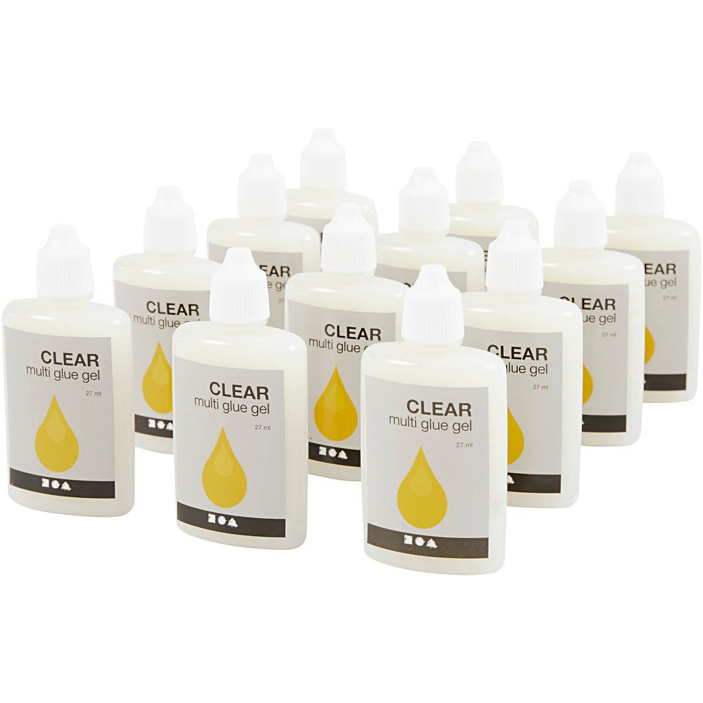 Creativ company clear - multi glue gel, 12x27 ml