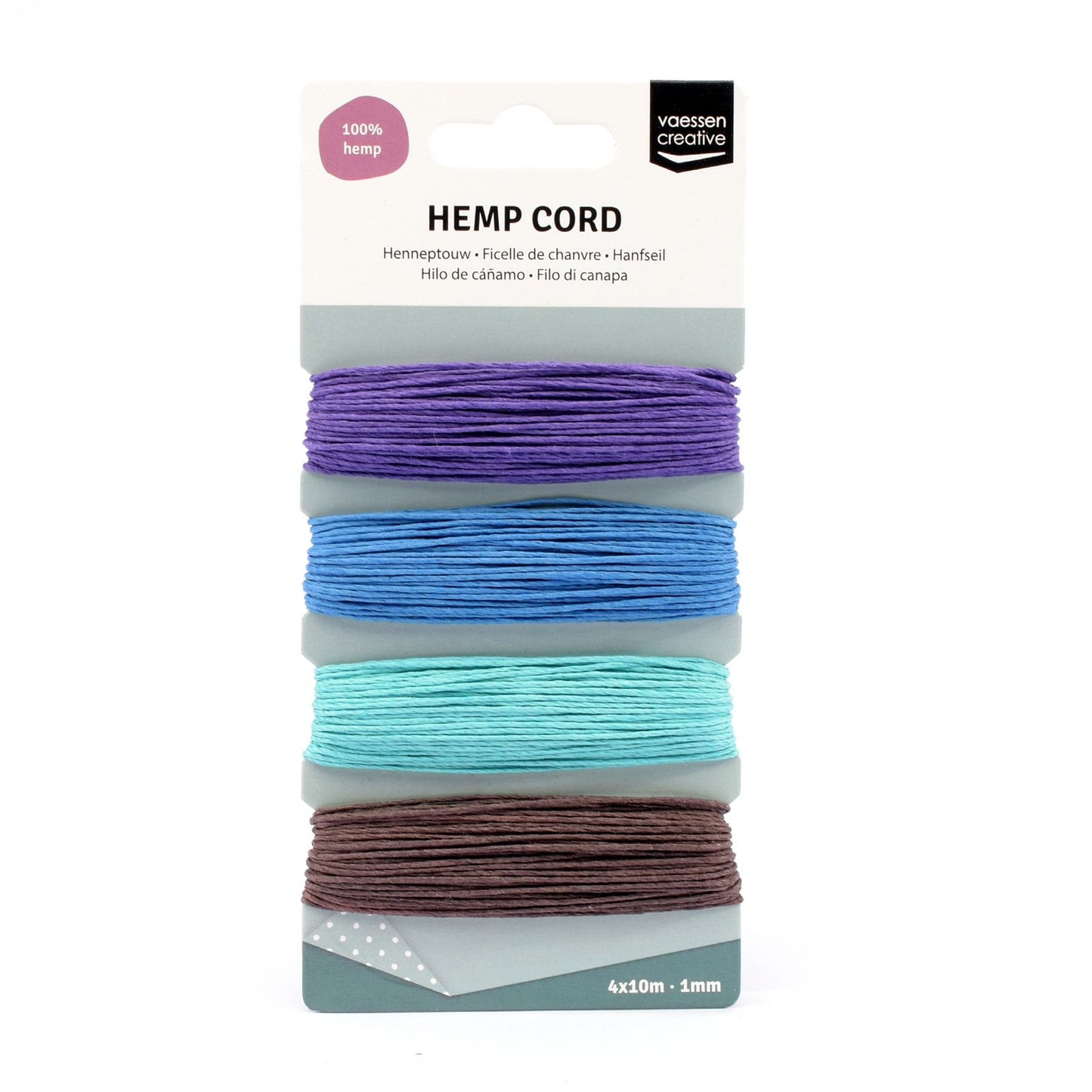 Vaessen creative • henneptouw assortiment 4x10m winter