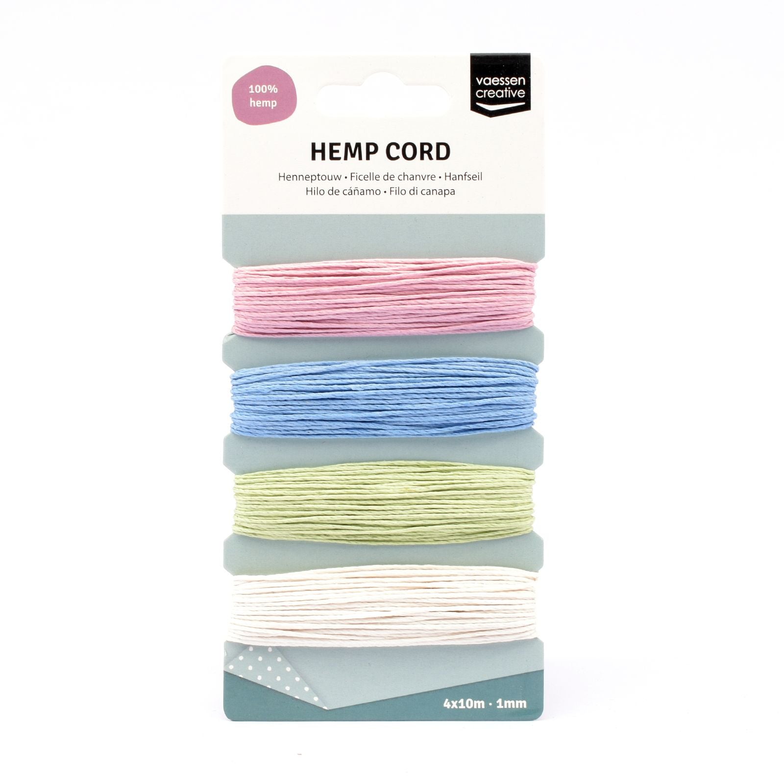 Vaessen creative • henneptouw assortiment 4x10m lente