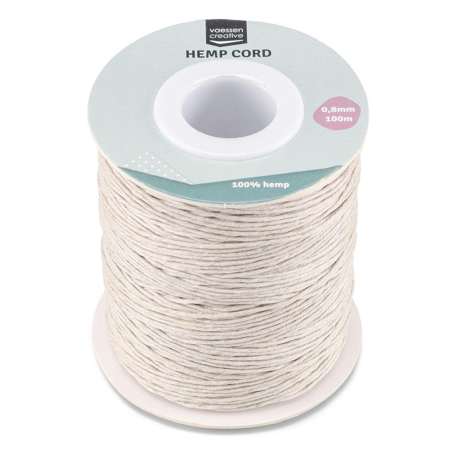 Vaessen creative • henneptouw naturel 0,8mmx100m